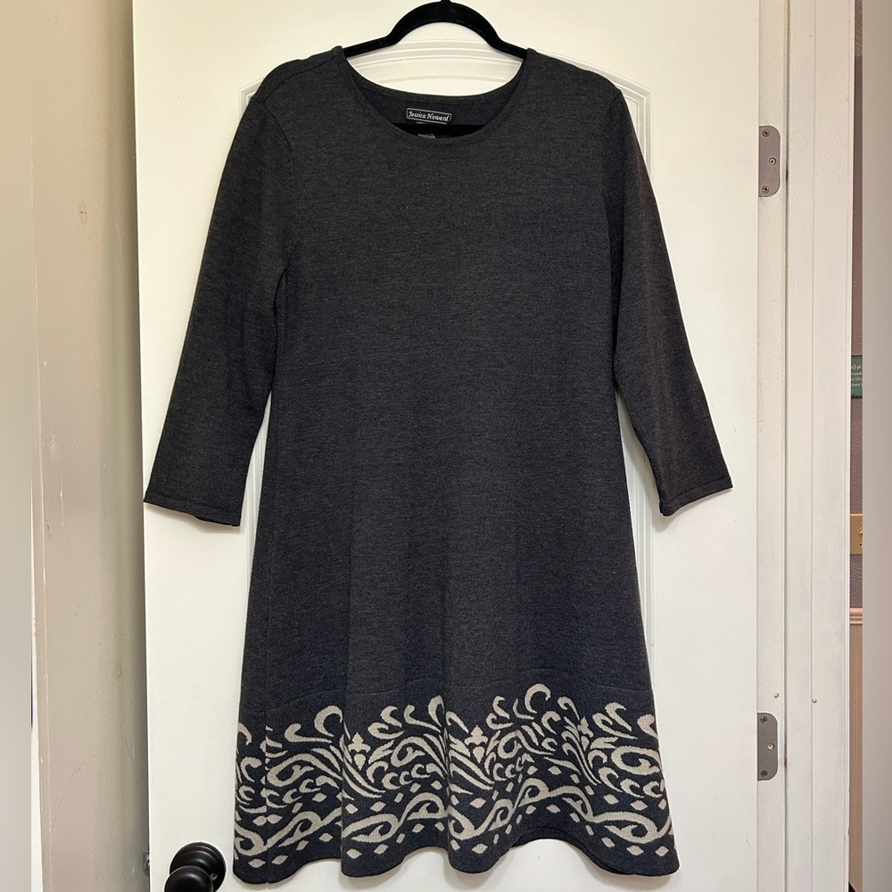 Womens Jessica Howard 3/4 Sleeve Sweater Dress | XL
